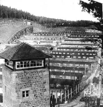 View of the guard tower at Sachsenhausen